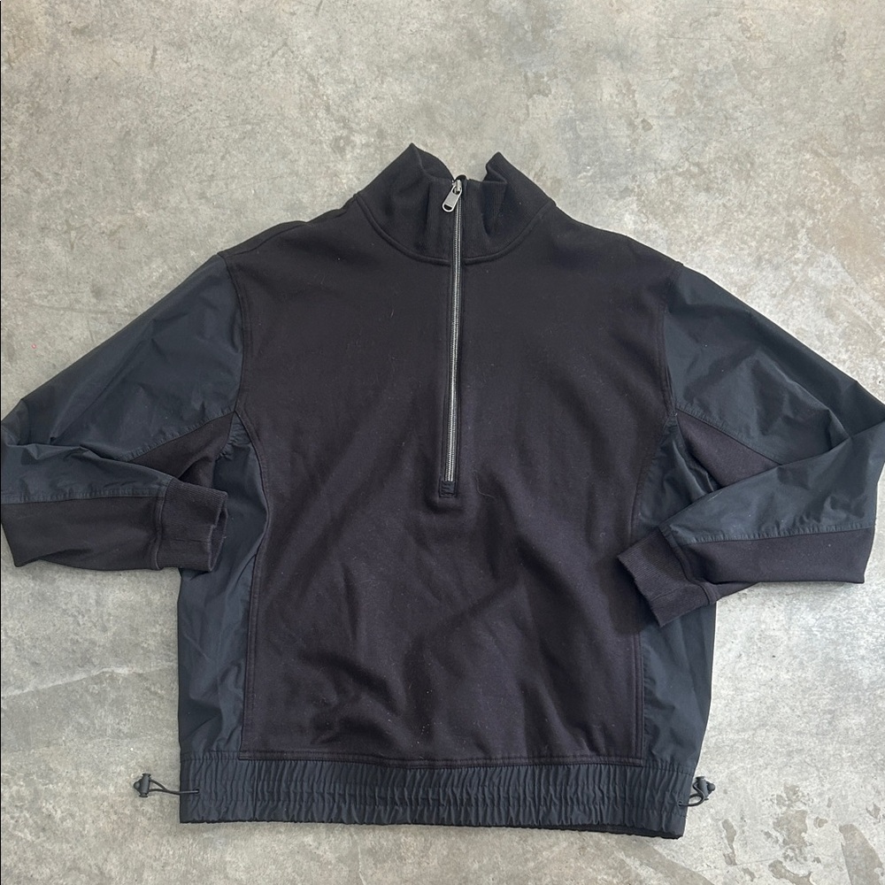 Black Half-Zip Pullover